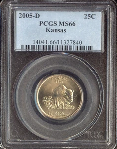 2005-D Kansas Quarter PCGS MS66 Holiday Sale 🎁 - Picture 1 of 2
