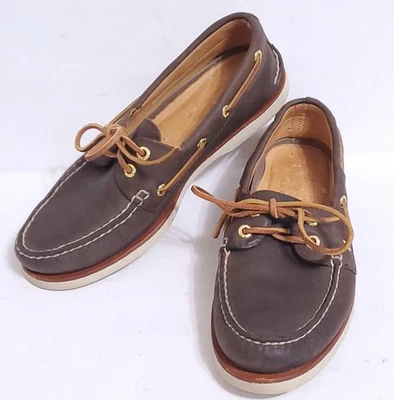 ZAPATOS SPERRY PARA HOMBRE COPA DORADA AO MOCASÍN 8 M ZAPATOS MARRONES DE 2 OJOS EXCELENTE ESTADO. Foto 1 de 4