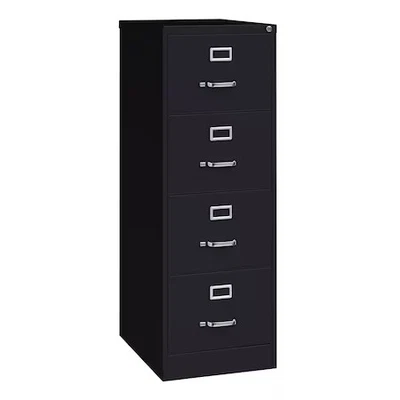 Archivador vertical Hirsh 17549 18" W 4 cajones, negro, legal Foto 1 de 4