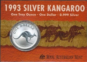 Australia: 1993 $1 Kangaroo 1oz .999 Silver UNC FIRST YEAR INTRODUCED!!!! - Imagen 1 de 1