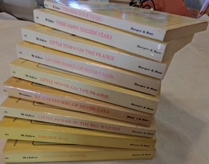 Little House On The Prairie Set Complete Series 9 Books Yellow 1971 Vintage - Imagen 1 de 5