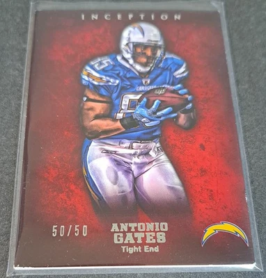 2012 Topps Inception Red ANTONIO GATES #50/50 Last One Made EBAY 1/1 Bookend SSP - Image 1 of 2