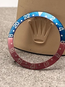 #A69 ORIG. ROLEX GMT MASTER 1675 PINK INSERT PEPSI REDBACK FADED FAT FONT SERIF - Picture 1 of 15