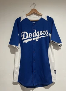 Los Angeles Dodgers Majestic Men's S MLB Jersey Blue White Letters - Picture 1 of 9