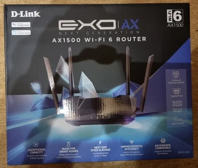 D-Link Exo AX 1500 WiFi 6 Router DIR X1560 - Bild 1 von 3
