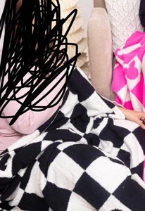 DD Design schwarz Polyester Mikrofaser Teddybär weich 50 "x 60" Decke - Bild 1 von 5