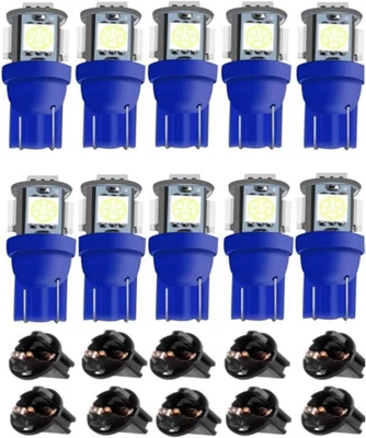 10Pack T10 194 168 LED Light Bulb PC194 PC195 PC160 PC161 PC168 Instrument Panel - Image 1 of 4