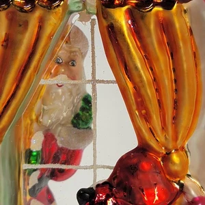 Christopher Radko Glass Ornament CLAUS ENCOUNTERS Christmas Hand Blown  Window - Picture 1 of 15