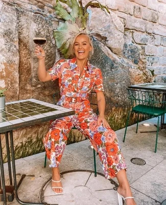 IMMERMANN Talla 1 Mono Safari con Cinturón de Amapola en Carmesí Floral PVP $850 Foto 1 de 4