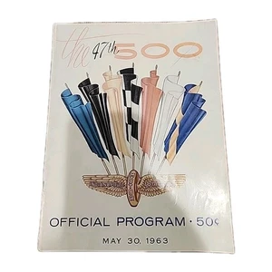 Original May 30 1963 Indy 500 47th Official Program Indianapolis Motor Speedway - Picture 1 of 5