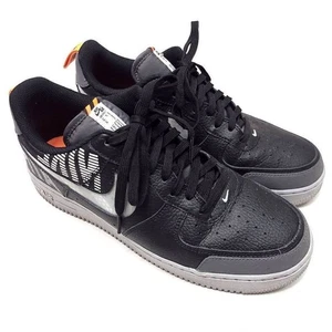 Nike Air Force 1 07 LV8 2 Under Construction Shoes Mens 10.5 Black BQ4421-002 - Picture 1 of 7