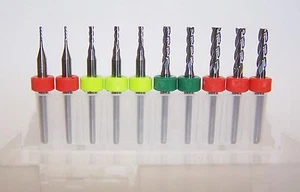 4 KIT DE MICRO MECANIZADO FLAUTA - 10 NUEVOS TERMINALES DE CARBURO - Imagen 1 de 1