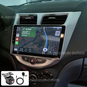 For Hyundai Accent 2011-2019 CarPlay Car GPS Stereo Radio BT Android 12 + Camera