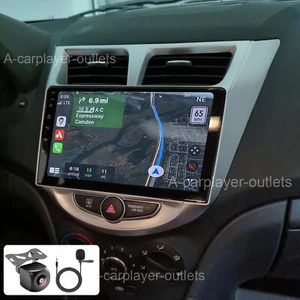 For Hyundai Accent 2011-2019 CarPlay Car GPS Stereo Radio BT Android 12 + Camera - Picture 1 of 17