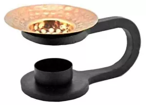 Cast Iron Aroma Lamp with Copper Bowl + 3 Tealight Candles - Bild 1 von 1