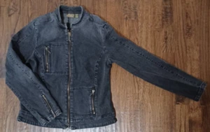 Nordstrom Caslon Dual Zippered Black Jeansjacke Damen MED - Bild 1 von 8