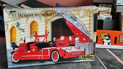 1/24 HELLER 80780 KIT MAQUETTE POMPIER GRANDE ECHELLE DELAHAYE 103 MONTE CARLO  - Photo 1/4