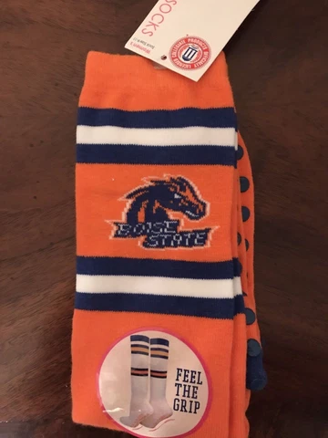 NWT Skidders Women's Knee Socks Non Skid Boise State Broncos Size 9-11 Cover