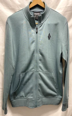 SKECHERS Hoodless Hoodie LS full zip training jacket men size Large sage green - Image 1 of 4