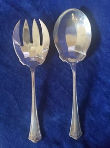 JUEGO DE ENSALADA DE 2 piezas CARMEL Todo Esterlina - Wallace Sterling Estate - Imagen 1 de 4
