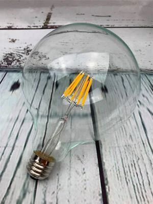 8W G125 LED Globe Light Bulbs E26 Large Globe Dimmable Filament 2700k - Image 1 of 3