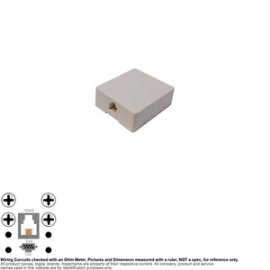 Cablaggio di rete montaggio superficiale scatola jack biscotti RJ11 6P4C 4 pin 1 porta 741112B - Foto 1 di 3