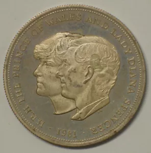 1981 GREAT BRITAIN CROWN PRINCE OF WALES & LADY DIANA SILVER COIN PROOF - Picture 1 of 2