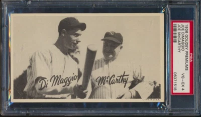 1936 GOUDEY R314 WIDE PEN JOE DiMAGGIO RC/McCARTHY PSA 4 VG-EX HOF ROOKIE - Image 1 of 2