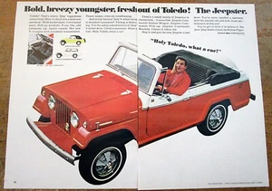1966 Jeep Jeepster Convertible Original Color Ad - Picture 1 of 1