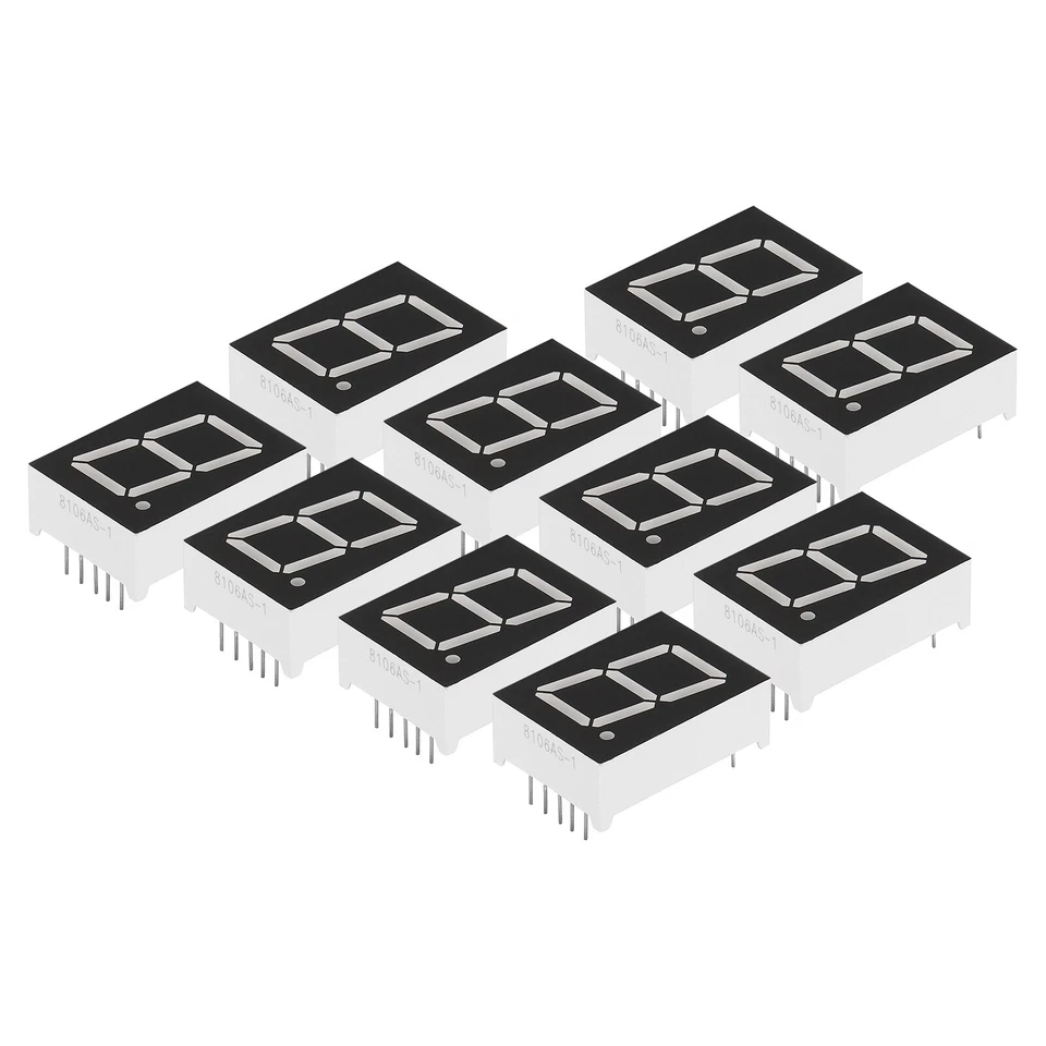 20x LED Anzeige Digitale Röhre 10Pin 1Bit 0.8"x1.1"x0.4" Common Kathode 2.1V Rot - Bild 1 von 4
