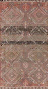 Tribal Semi-Antique Geometric Bakhtiari Area Rug 4'x8' Wool Hand-knotted Carpet - Picture 1 of 12