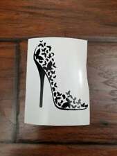 Butterfly High Heel Shoe Decal Any Size Any Colors Available Car Laptop