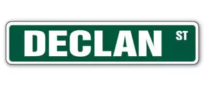 DECLAN Street Sign Childrens Name Room Metal Sign Decal - Picture 1 of 15