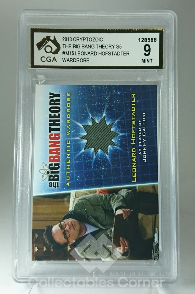 2013 Big Bang Theory Season 5 Johnny Galecki As Leonard Wardrobe Card Graded 9 - Image 1 of 3