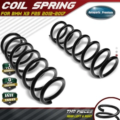 2x Muelles helicoidales traseros izquierdo y derecho para BMW X3 F25 2012-2017 sin suspensión deportiva Foto 1 de 4