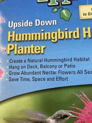 Maceta Topsy Turvy boca abajo mariposa y colibrí. COMO SE VE EN TV.Jardín Foto 1 de 4