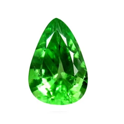 1.05 Cts | natural loose" Tsavorite Garnet | Vivid Green | Pear Shape | Step cut - Image 1 of 4