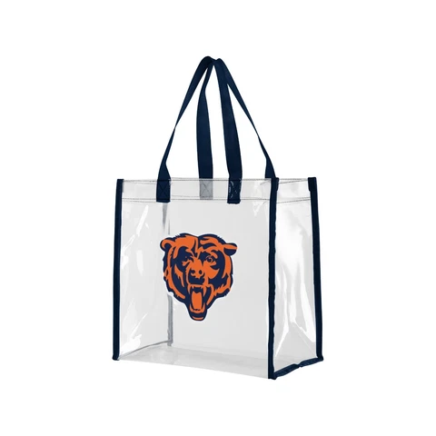 Chicago Bears CLEAR Bag Reusable Tote Purse Grocery Work Stadium Security Cover
