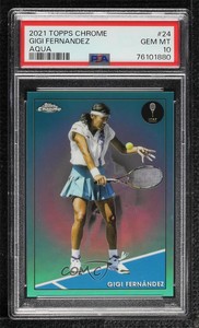 2021 Topps Chrome Aqua Refractor /150 Gigi Fernandez Fernández #24 PSA 10 GEM MT