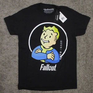 Fallout Shirt Mens Small Black Vault Boy Graphic Tee Bethesda Video Game Mens - Picture 1 of 7
