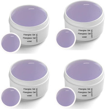 4 x 30 ml UV Fibreglass Viola transparente - Linea Premium Gel - finitura, corpo