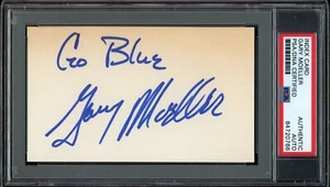 Gary Moeller CHOF Autographed Index Card Michigan PSA/DNA - Picture 1 of 1