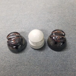 Vintage Bell Systems Ceramic Porcelain Insulator Lot of 3, Nice Shape - Picture 1 of 9