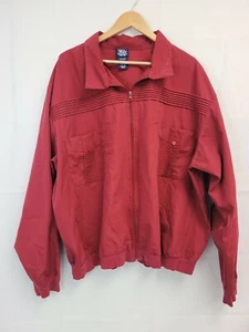 Vtg 70s 80s Pink JOHN BLAIR Shirt Jacket Pool Leisure Full Zip Mod MENS 3XL RG - Picture 1 of 6
