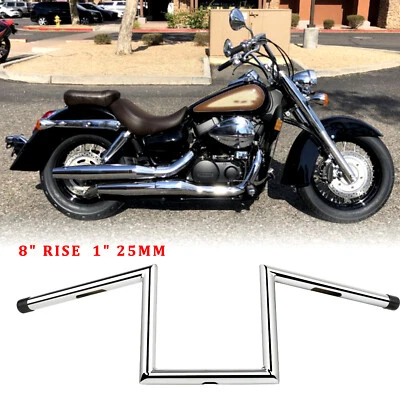Handlebar 1" 25mm Silver Z-Bar For Honda Shadow Aero Spirit VT 1000 750 VLX 600 Foto 1 de 4