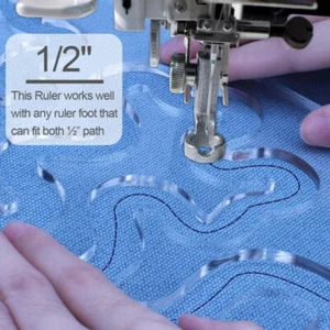 1set New Free Motion Quilting Essential Template Sewing Machine Quilting R~_e - Picture 1 of 5
