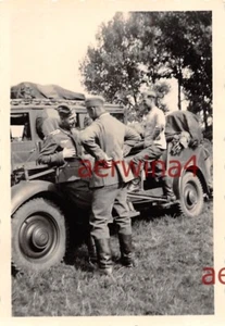 Vormarsch Rast am Kübelwagen Horch 830 R Sudetenland  - Bild 1 von 2