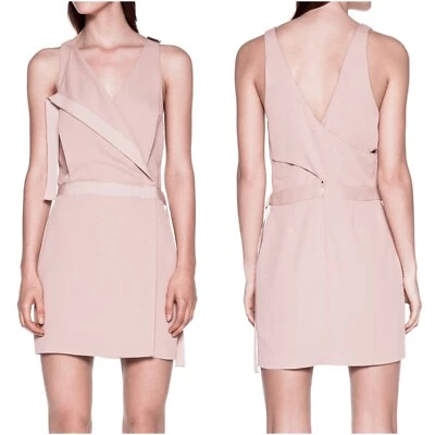 Mini Vestido Dion Lee Blanco Utilitario Rosa Talla 2 Nuevo con Etiquetas Foto 1 de 4