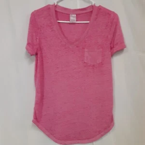 No Boundaries Burnout  T-Shirt Pink  Size Juniors XS(3-5) - Picture 1 of 3