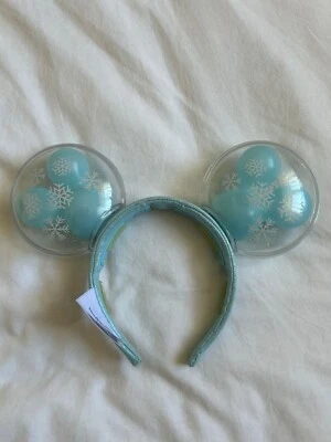 Diadema DISNEY PARK Azul Mickey Mouse Globo ENCENDIDO Orejas Nieve Mucha Diversión Foto 1 de 2
